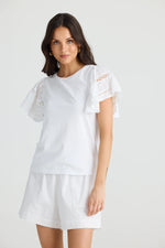 Load image into Gallery viewer, Brave and True Chloe Tee - White
