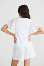 Load image into Gallery viewer, Brave and True Chloe Tee - White
