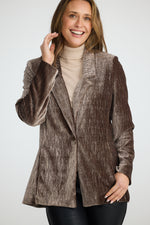 Load image into Gallery viewer, Brave and True Studio Blazer in Crinkle Velvet - Carob - Mitchell McCabe Menswear
