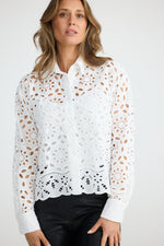 Load image into Gallery viewer, Brave and True Mary Jane Shirt - White Broderie - Mitchell McCabe Menswear
