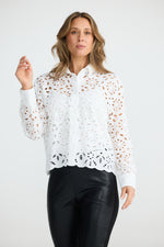 Load image into Gallery viewer, Brave and True Mary Jane Shirt - White Broderie - Mitchell McCabe Menswear
