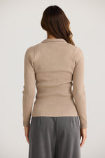Load image into Gallery viewer, Brave and True Mimi Long Sleeve Top - Latte - Mitchell McCabe Menswear

