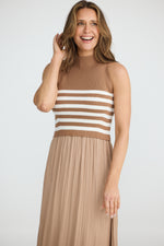 Load image into Gallery viewer, Brave and True Gabriel Dress - Coffee With White
