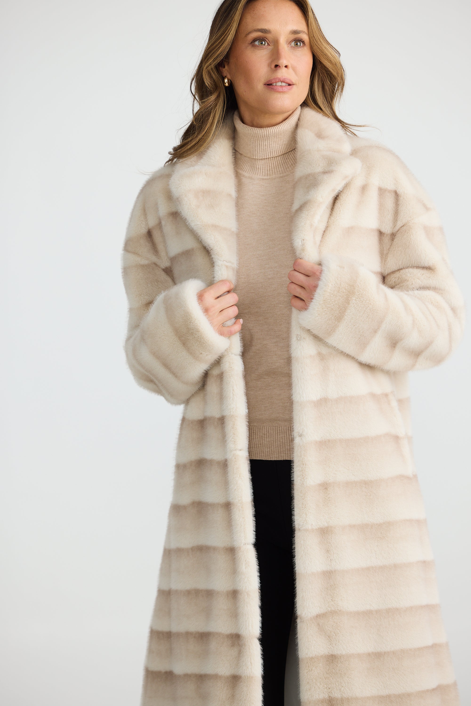 Brave and True New York Coat - Snow Stripe