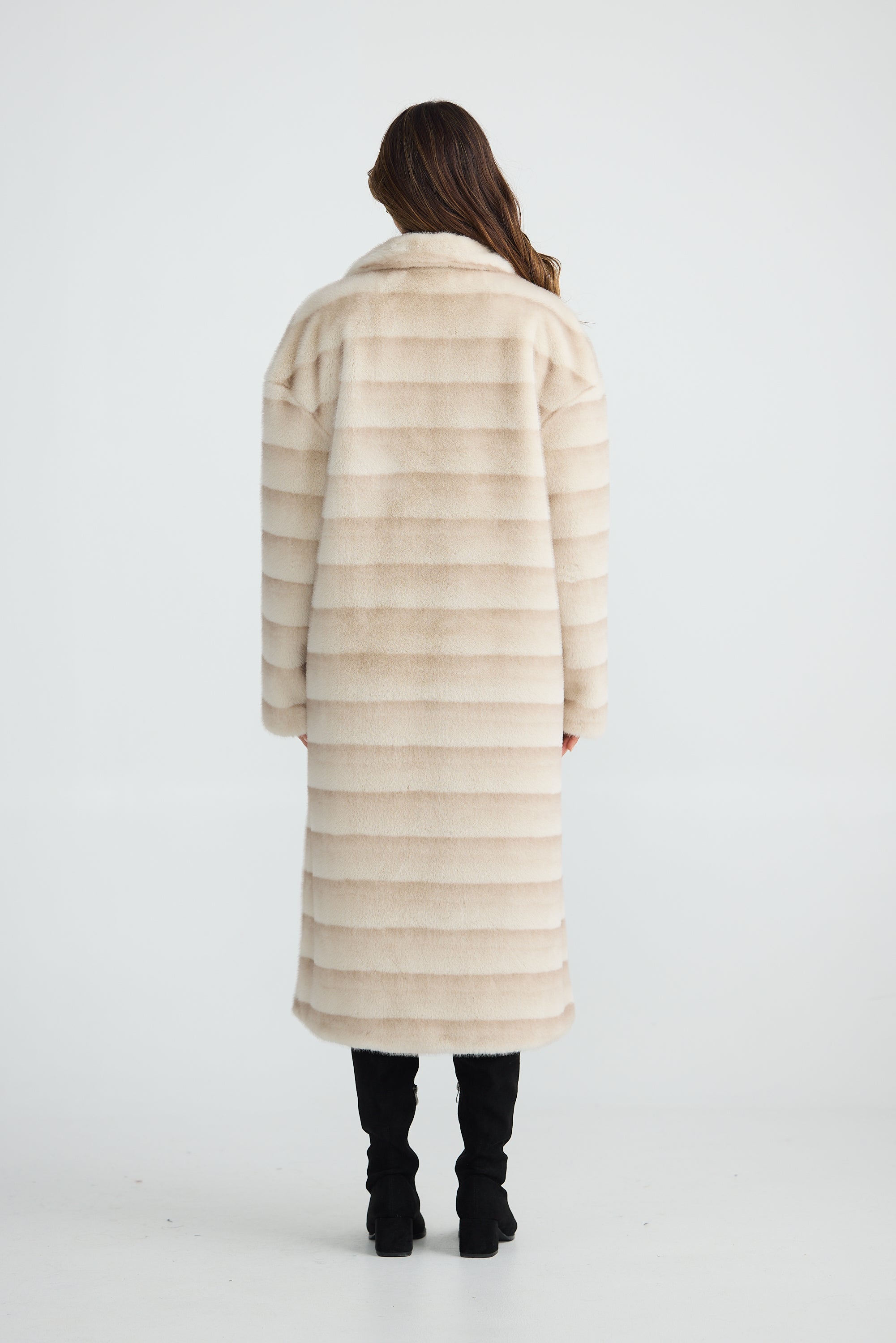 Brave and True New York Coat - Snow Stripe