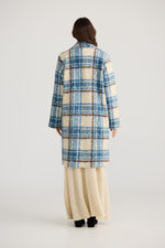 Load image into Gallery viewer, Brave and True Lana Coat - Blue Check - Mitchell McCabe Menswear
