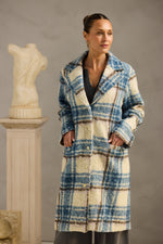 Load image into Gallery viewer, Brave and True Lana Coat - Blue Check - Mitchell McCabe Menswear
