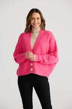 Load image into Gallery viewer, Brave and True Carrington Cardi - Hot Pink
