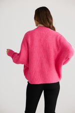 Load image into Gallery viewer, Brave and True Carrington Cardi - Hot Pink

