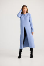 Load image into Gallery viewer, Brave and True Dandelion Long Knit Top - Powder Blue

