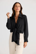 Load image into Gallery viewer, Brave and True Soprano Overshirt - Black
