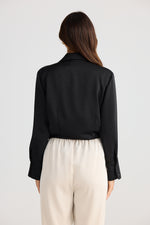 Load image into Gallery viewer, Brave and True Soprano Overshirt - Black
