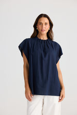 Load image into Gallery viewer, Brave and True Elsie Top - Navy
