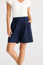 Load image into Gallery viewer, Brave and True Broadway Short - Navy
