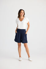 Load image into Gallery viewer, Brave and True Broadway Short - Navy
