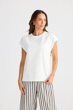 Load image into Gallery viewer, Brave and True Michel T-Shirt - White
