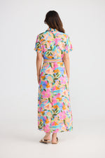 Load image into Gallery viewer, Brave and True Rossellini Short Sleeve Dress - Electric Bloom
