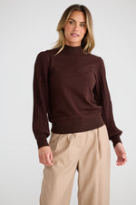 Load image into Gallery viewer, Brave and True Briony Knit Top - Dark Chocolate - Mitchell McCabe Menswear
