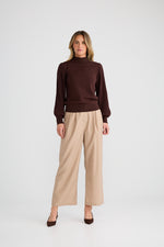 Load image into Gallery viewer, Brave and True Briony Knit Top - Dark Chocolate - Mitchell McCabe Menswear
