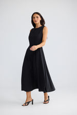 Load image into Gallery viewer, Brave and True Ren Midi Dress - Black
