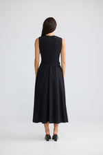 Load image into Gallery viewer, Brave and True Ren Midi Dress - Black
