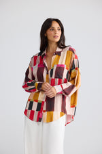 Load image into Gallery viewer, Brave and True Glenda Shirt - Painterly Geo

