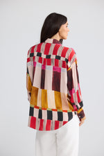 Load image into Gallery viewer, Brave and True Glenda Shirt - Painterly Geo
