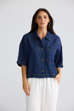 Load image into Gallery viewer, Brave and True Barrymore Shirt - Indigo
