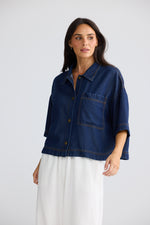 Load image into Gallery viewer, Brave and True Barrymore Shirt - Indigo
