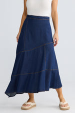 Load image into Gallery viewer, Brave and True Barrymore Skirt - Indigo
