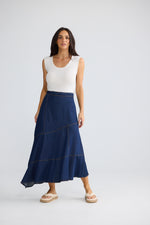 Load image into Gallery viewer, Brave and True Barrymore Skirt - Indigo
