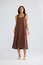 Load image into Gallery viewer, Brave and True Megan Dress - Chocolate

