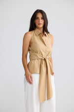 Load image into Gallery viewer, Brave and True Ovina Top - Taupe
