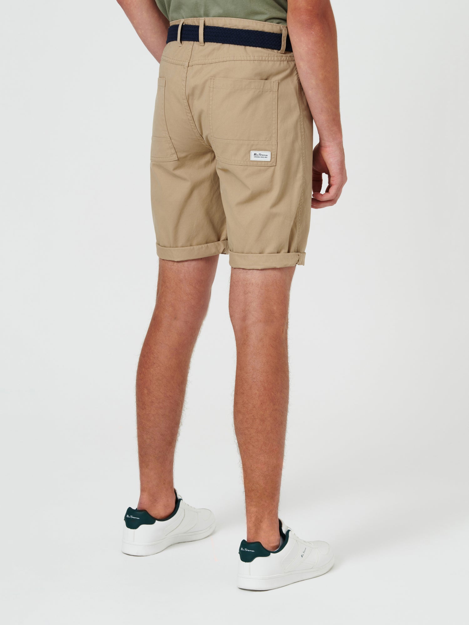 Ben Sherman Relaxed Fit 5 Pocket Walk Shorts - Sand