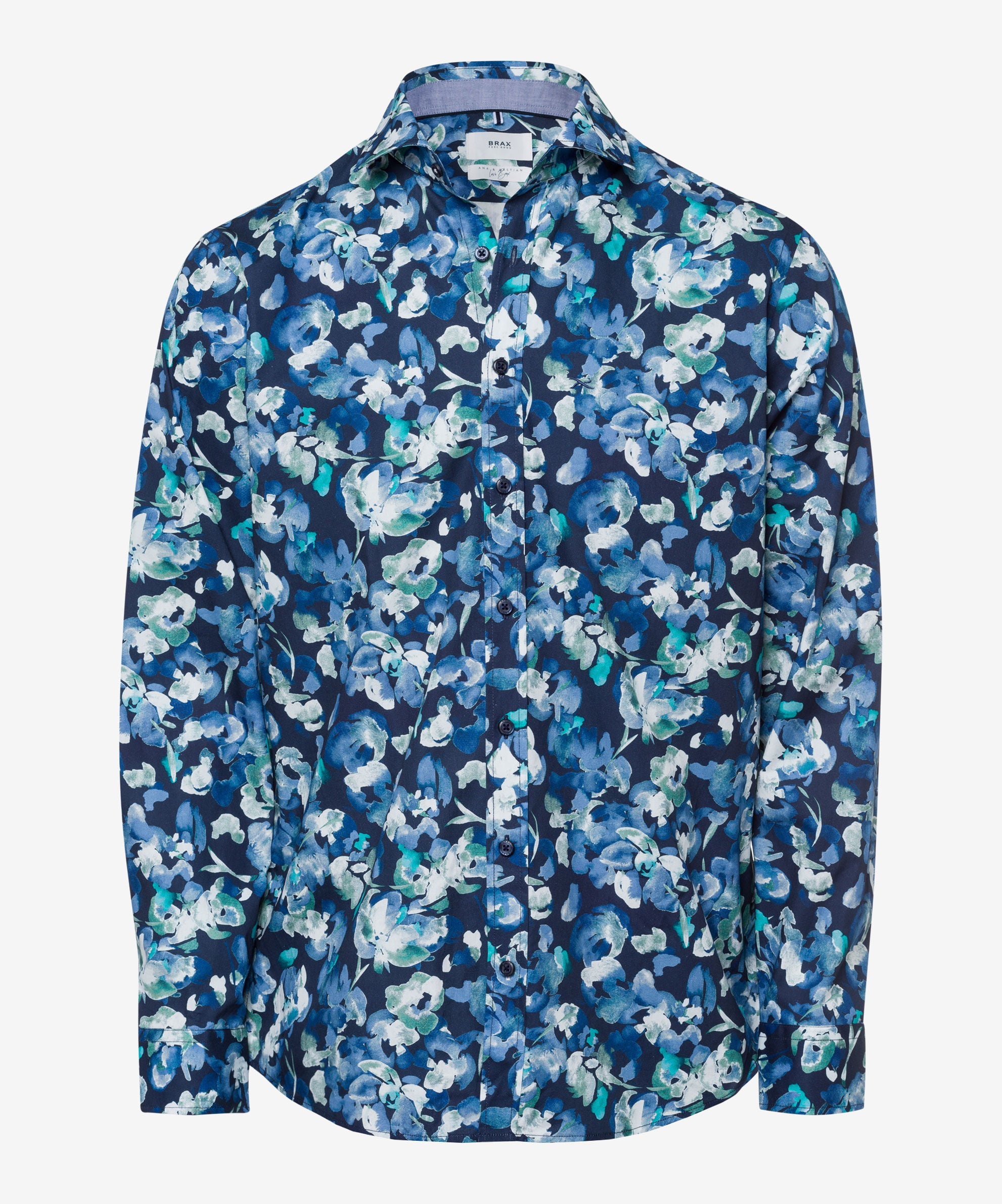 Brax Harold Printed Shirt - Blue Floral