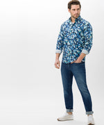 Load image into Gallery viewer, Brax Harold Printed Shirt - Blue Floral
