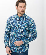 Load image into Gallery viewer, Brax Harold Printed Shirt - Blue Floral
