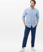 Load image into Gallery viewer, Brax Daniel Printed Linen Shirt - Sky
