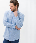 Load image into Gallery viewer, Brax Daniel Printed Linen Shirt - Sky
