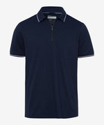 Load image into Gallery viewer, Brax Percy Zip Polo - Navy
