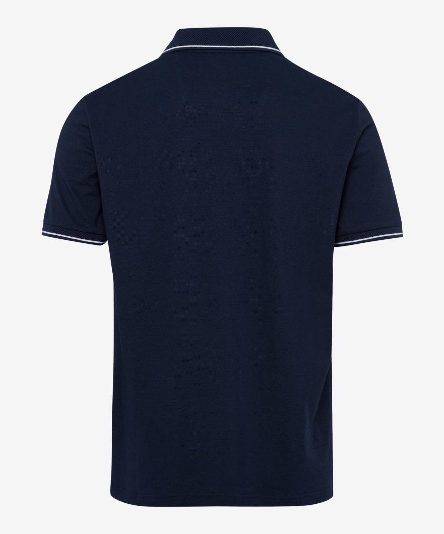 Brax Percy Zip Polo - Navy