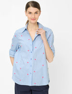 Load image into Gallery viewer, Brax Viki Embroidered Shirt - Blue
