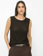 Load image into Gallery viewer, Brax Ina Crochet Tank - Chocolate

