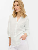 Load image into Gallery viewer, Brax Velia Cut Out Shirt - White
