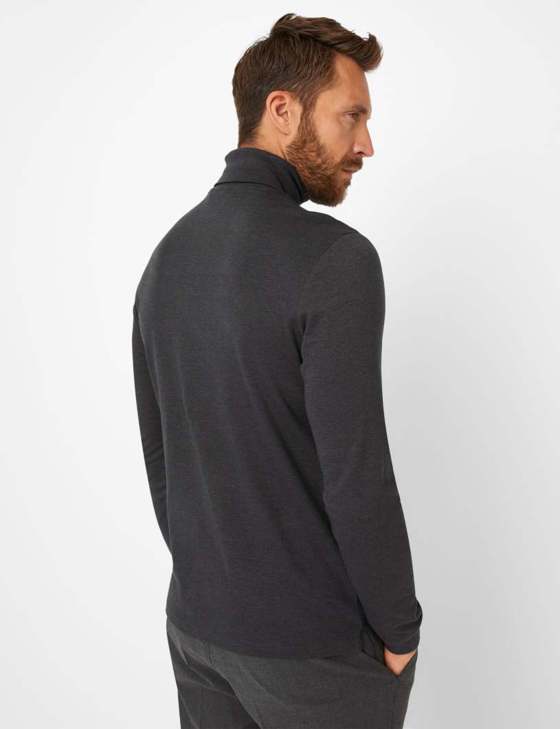 Brax Benno Roll Neck Skivvy - Charcoal
