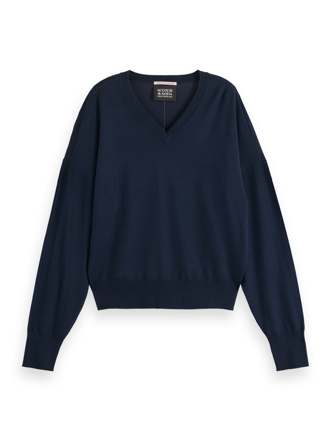 Scotch and Soda Woman Core Vee Neck Pullover - Night