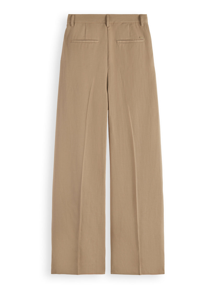 Colm Mccabe Scotch and Soda Woman Core Rose Wide Legged Pant - Sand