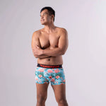 Load image into Gallery viewer, Thunderwear - Peacocking Flamingo Men's Sport Quick Dry Trunks - Mitchell McCabe Menswear
