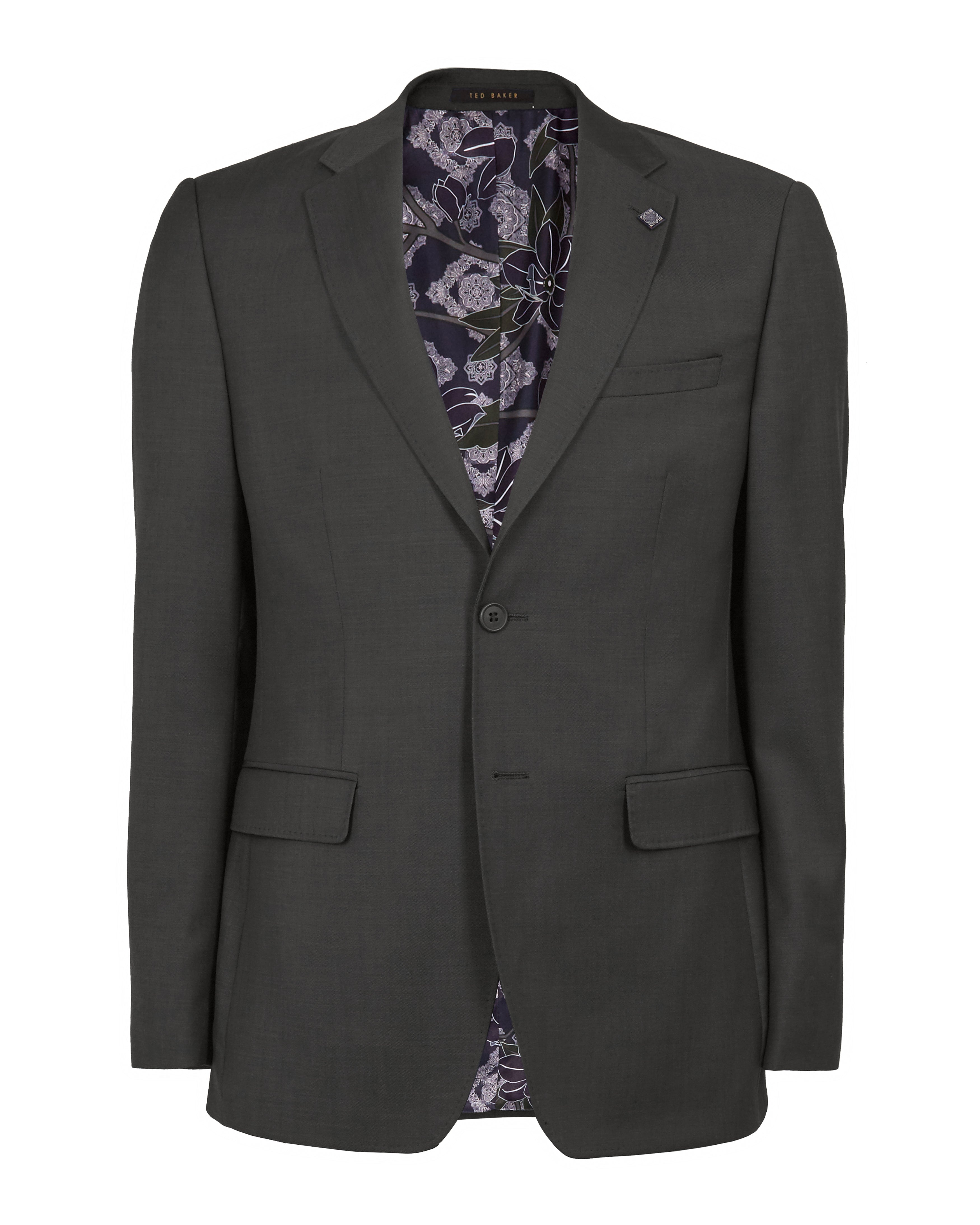 Ted Baker 'Elegan' Notch Lapel Prince of Wales Check Wool Suit Jacket - Charcoal