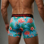 Load image into Gallery viewer, Thunderwear - Peacocking Flamingo Men's Sport Quick Dry Trunks - Mitchell McCabe Menswear
